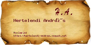Hertelendi András névjegykártya