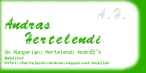 andras hertelendi business card